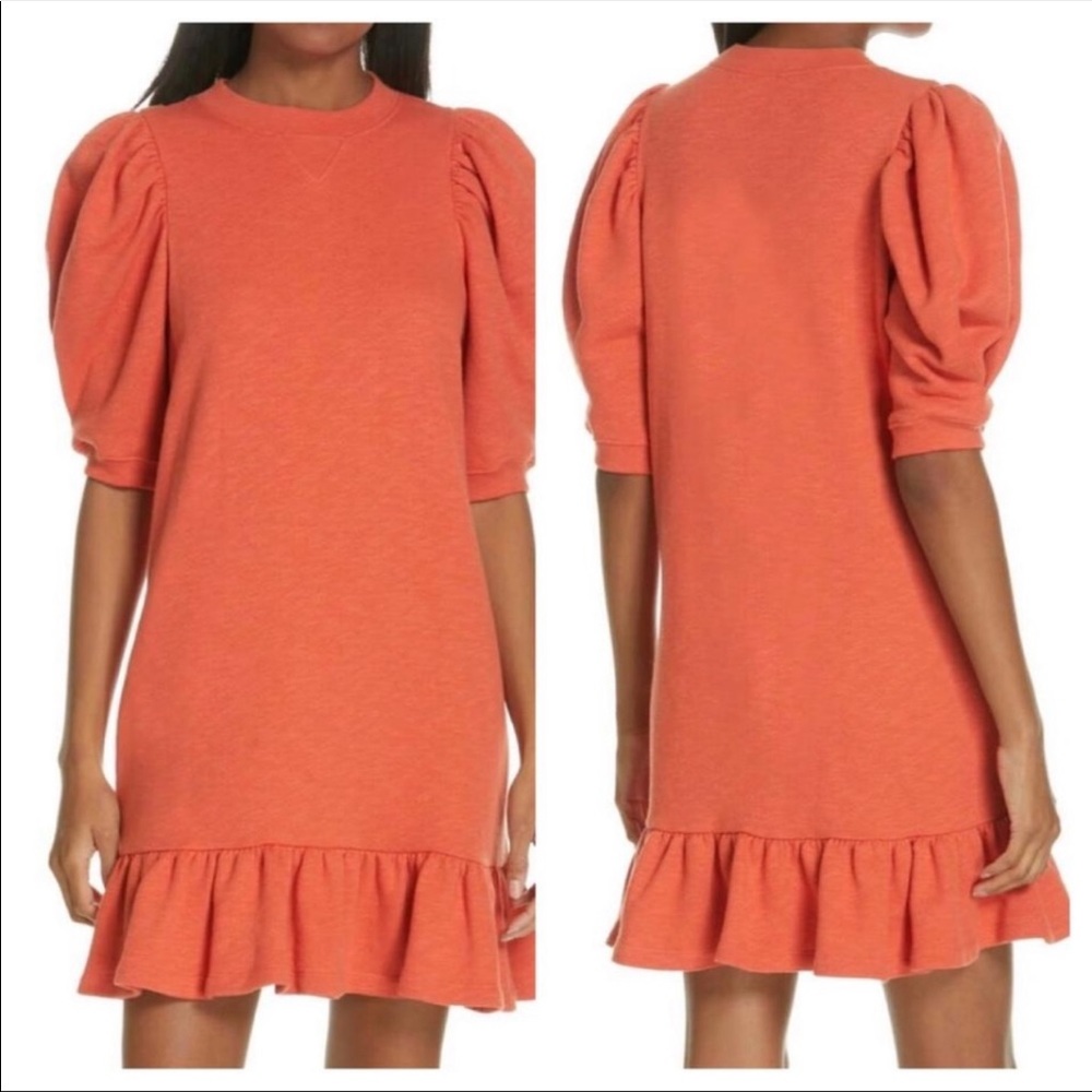 Ulla Johnson Landry Sweatshirt Dress Chili S Nwt View 5